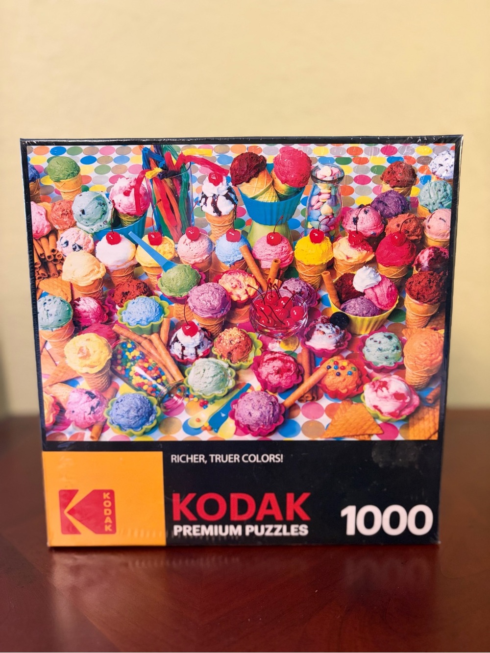 Jigsaw Puzzle Kodak 1000 Piece Ice Cream Premium Color Interlocking Family New